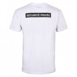 Tee-shirt blanc Sécurité Privé avec grande fenêtre