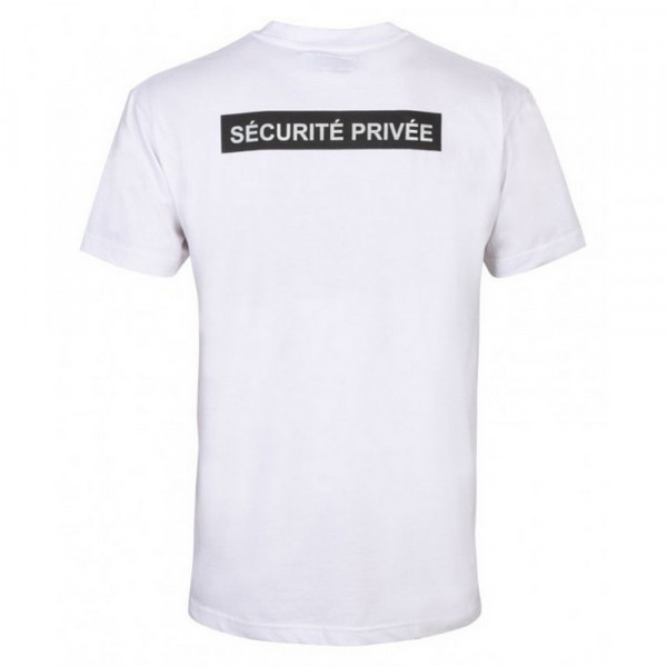 Tee-shirt blanc Sécurité Privé avec grande fenêtre