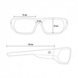 Lunette Radius noire Polarisée verres miroir gris