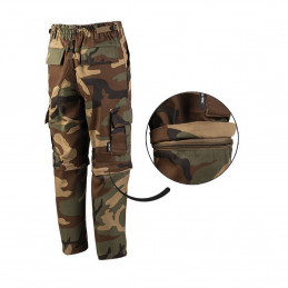 Pantalon enfant BDU Zip-Off Mil-Tec - Woodland
