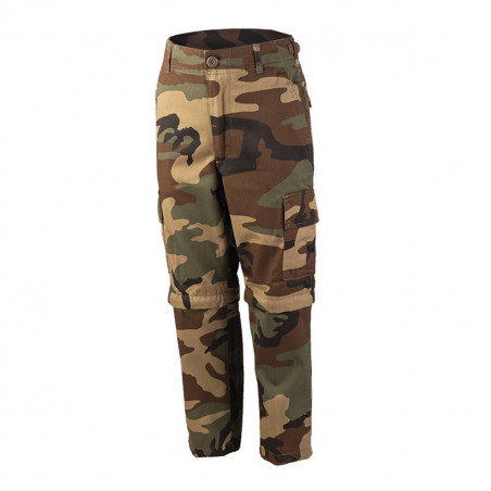 Pantalon enfant BDU Zip-Off Mil-Tec - Woodland