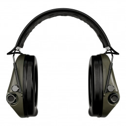 Casque anti-bruit Suprême Pro-X SLIM vert olive serre-tête cuir noir