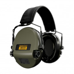 Casque anti-bruit Suprême Pro-X SLIM vert olive serre-tête cuir noir