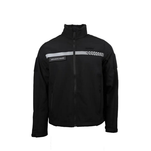 Softshell sécurité privée avec bandes HV – GK SAFETEK®️