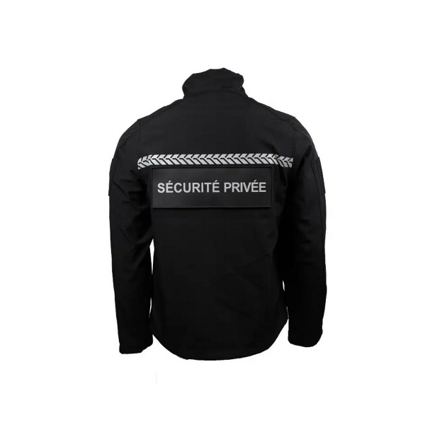 Softshell sécurité privée avec bandes HV – GK SAFETEK®️
