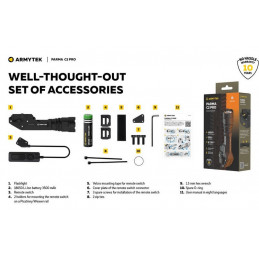 Lampe Torche Tactique Armytek C2 Pro | 1500 Lumens | Camouflage83