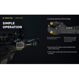 Lampe Torche Tactique Armytek C2 Pro | 1500 Lumens | Camouflage83