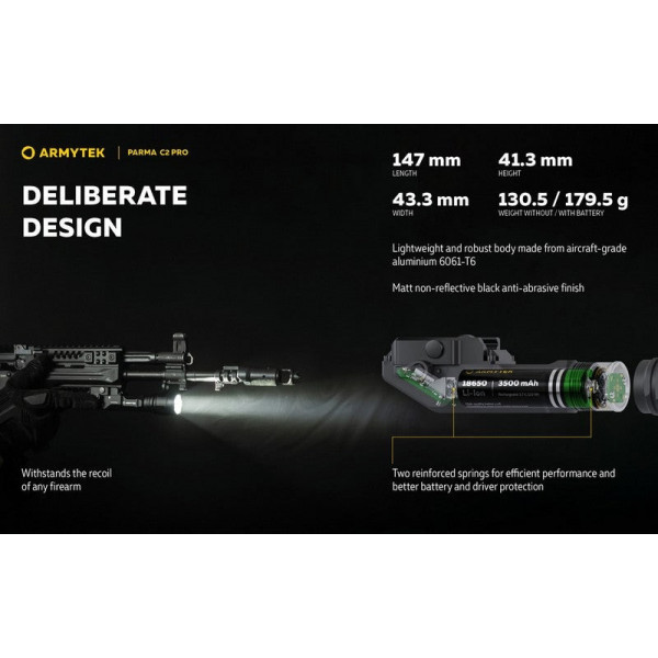 Lampe Torche Tactique Armytek C2 Pro | 1500 Lumens | Camouflage83