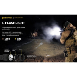 Lampe Torche Armytek C2iR Pro | IR & 1250 Lumens | Camouflage83
