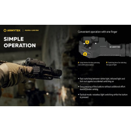 Lampe Torche Armytek C2iR Pro | IR & 1250 Lumens | Camouflage83