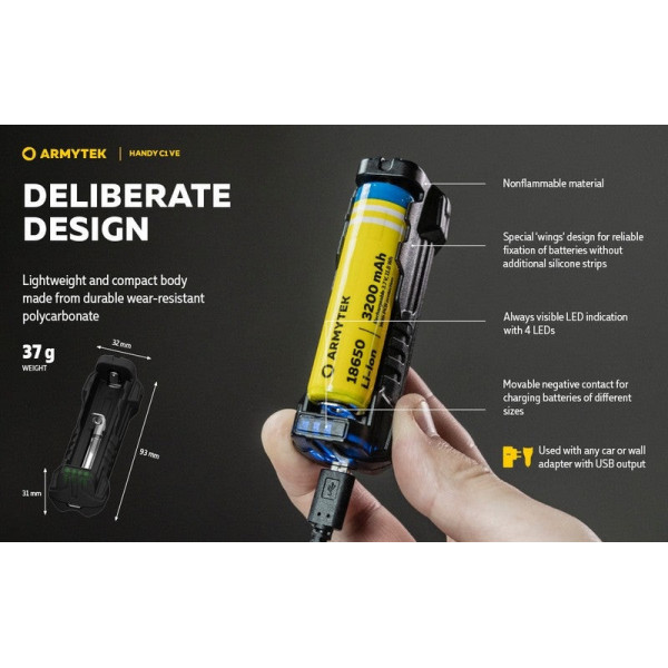 Chargeur Armytek Handy C1 VAPE EDITION USB
