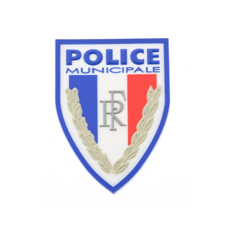 Écusson de bras PVC RF avec dos velcros Police Municipale