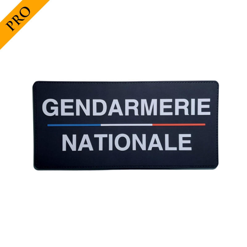 Bandeau velcro 3D GENDARMERIE NATIONALE 210x100mm noir texte blanc