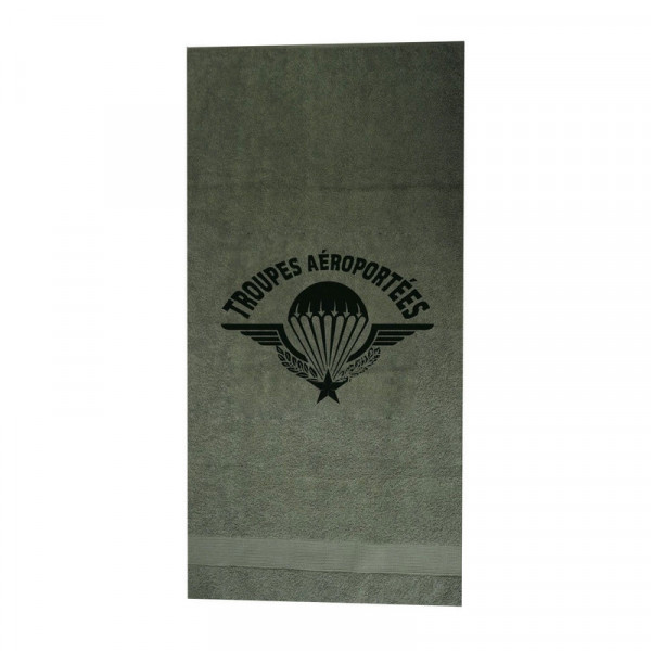 SERVIETTE MILITAIRE KAKI AVEC MARQUAGE PARA