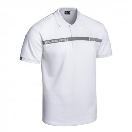 Polo SÉCU-ONE Sécurité Privée Blanc
