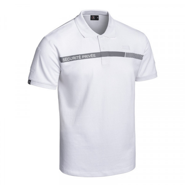 Polo SÉCU-ONE Sécurité Privée Blanc