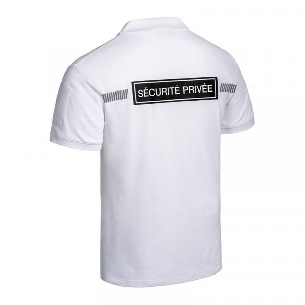 Polo SÉCU-ONE Sécurité Privée Blanc