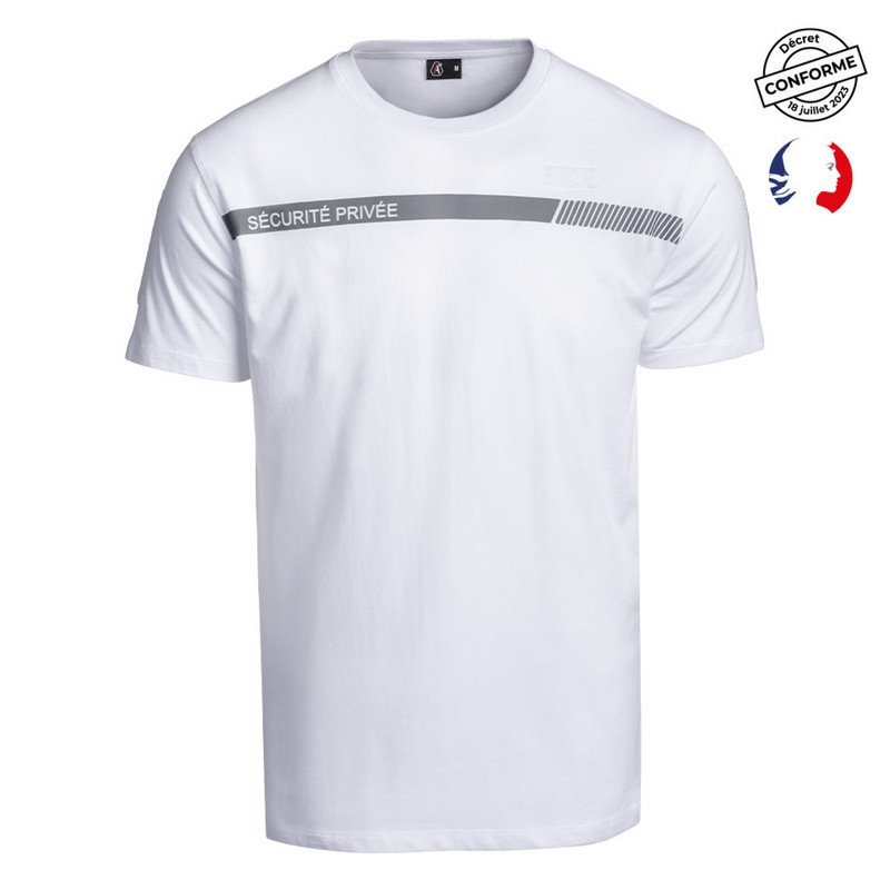 T-shirt SÉCU-ONE Sécurité Privée blanc T-shirt SÉCU-ONE Sécurité Privée blanc