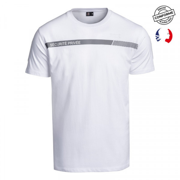 T-shirt SÉCU-ONE Sécurité Privée blanc