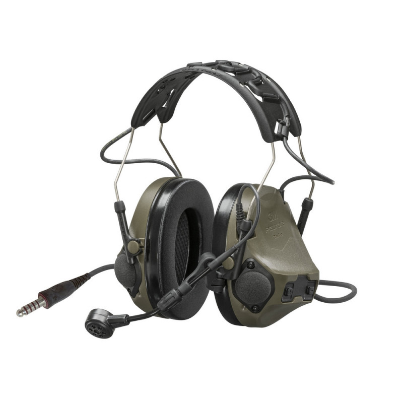 Casque 3M Peltor COMTAC VIII avec micro et câble — communication tactique