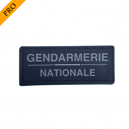Bandeau velcro 3D GENDARMERIE NATIONALE 125x50mm noir texte Gris