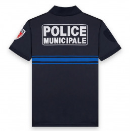 Polo Police Municipale manches courtes – Bleu marine respirant