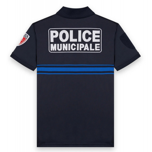 Polo Police Municipale manches courtes – Bleu marine respirant
