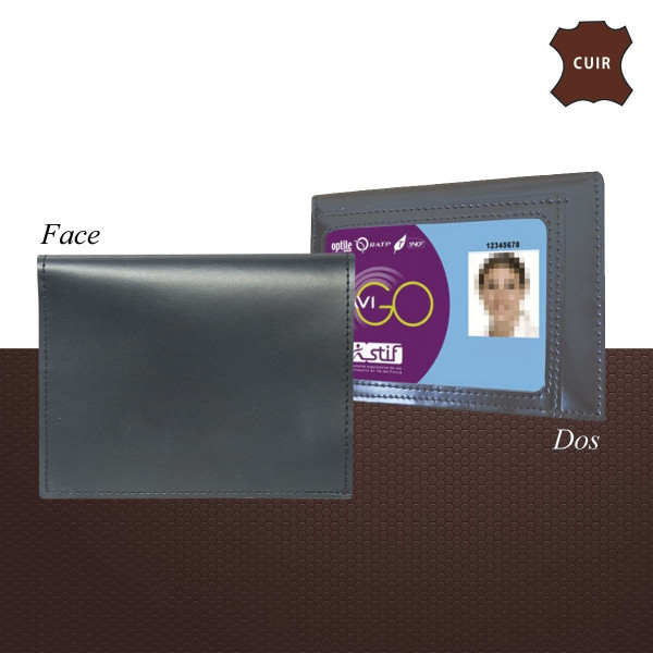 Porte feuille police 2 volets avec emplacement carte navigo