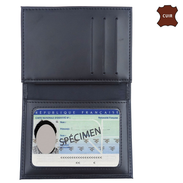 PORTE FEUILLE POLICE 3 VOLETS AVEC EMPLACEMENT CARTE NAVIGO