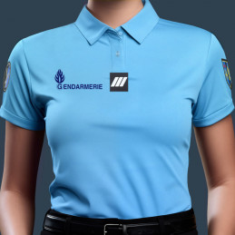 Polo Gendarmerie Femme CoolDry® – Manches courtes bleu marine