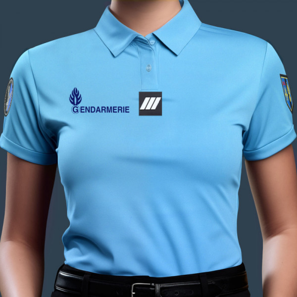 Polo Gendarmerie Femme CoolDry® – Manches courtes bleu marine
