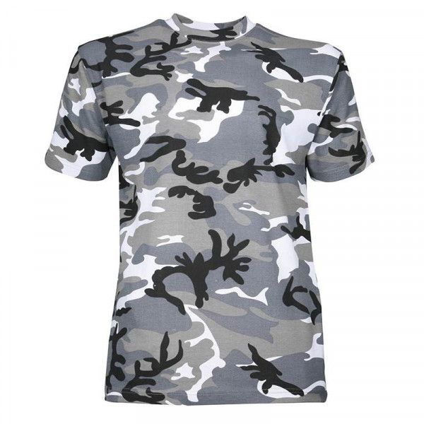 T-shirt Camouflage Urbain Gris – Manches courtes