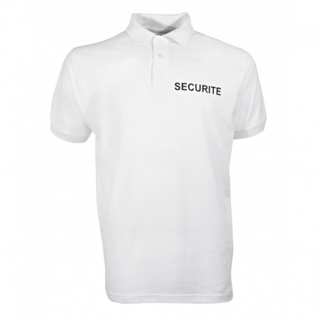Polo brodé Sécurité Blanc Polo brodé Sécurité Blanc