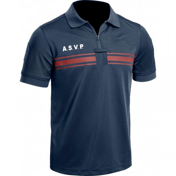 Polo A.S.V.P. P.M. ONE manches courtes bleu