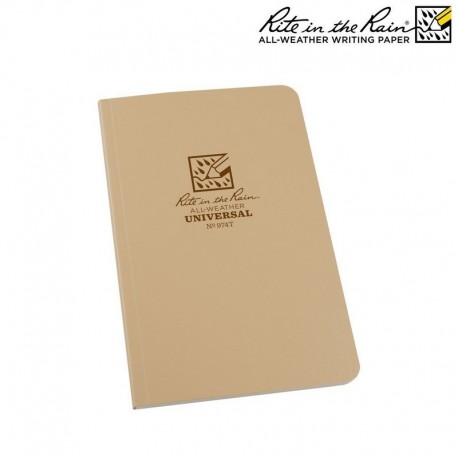 Carnet reliure 11.7 x 18.4cm tan