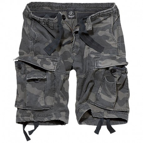 Short Bermuda Vintage Classic Brandit camouflage Noir