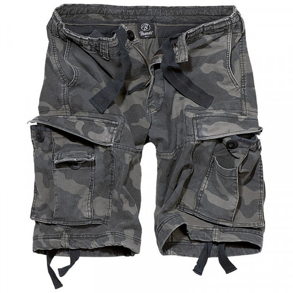 Short Bermuda Vintage Classic Brandit camouflage Noir