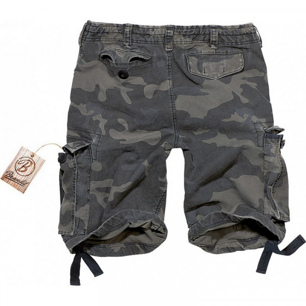 Short Bermuda Vintage Classic Brandit camouflage Noir