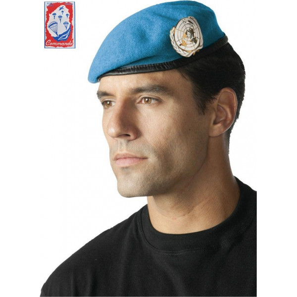 Béret commando O.N.U. bleu ciel