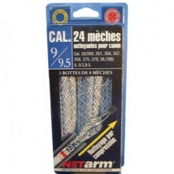 Blister 24 mèches bleues pour calibres 9 à 9,5 mm