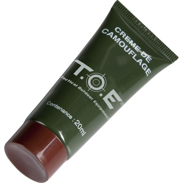 Tube de crème de camouflage marron