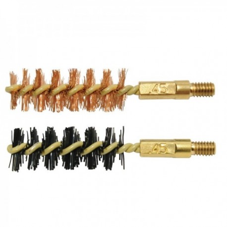 Lot de 2 brosses de nettoyage pour arme calibre .45"/11.43 mm