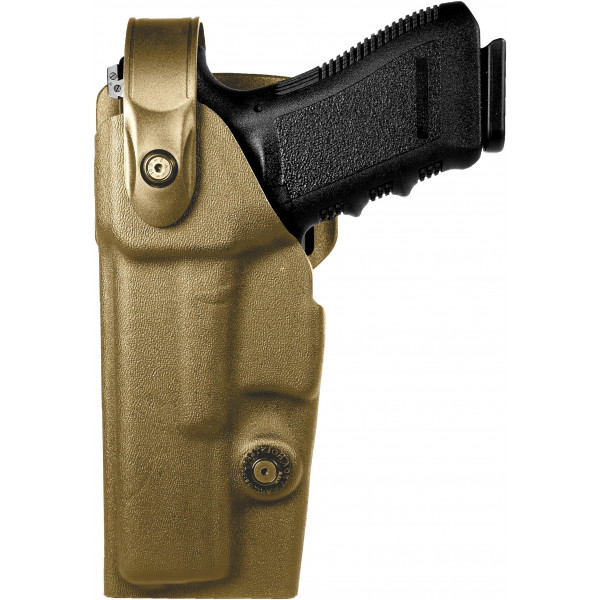 Holster gaucher Vegatek Duty VKD8 tan pour GLOCK 17/19/22/23/25/31/37/38