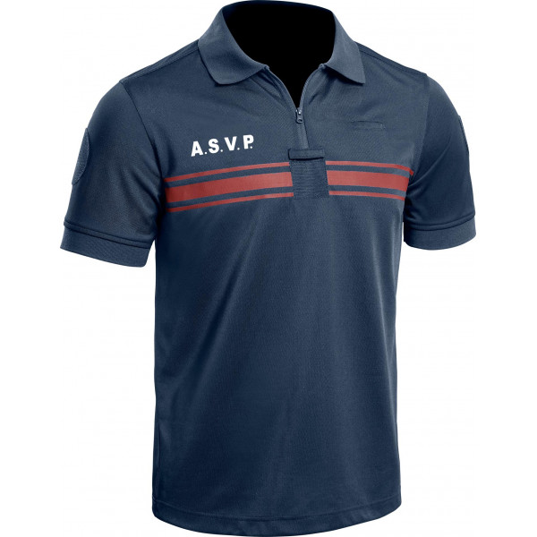 Polo A.S.V.P. P.M. ONE manches courtes bleu
