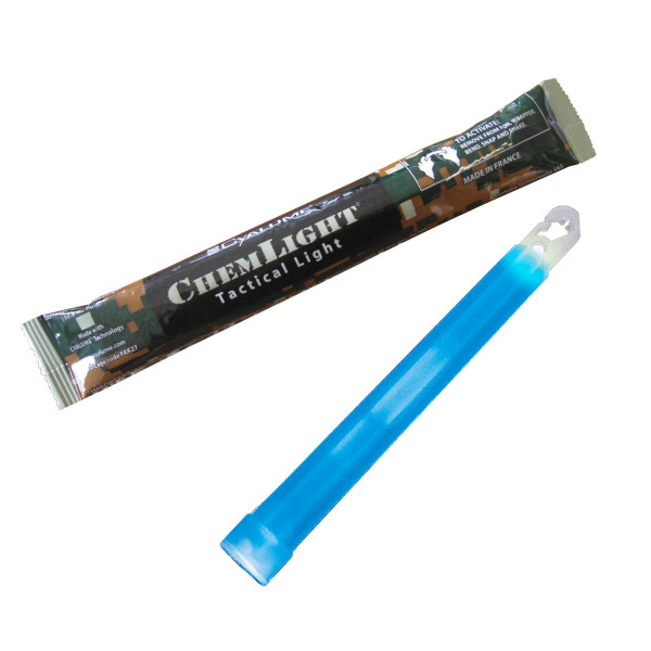 Bâton lumineux ChemLight® 15 cm - 8 heures bleu