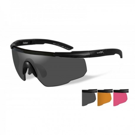 Lunettes de protection balistiques Saber Advanced écrans fumé/orange/rouge