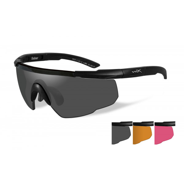 Lunettes de protection balistiques Saber Advanced écrans fumé/orange/rouge