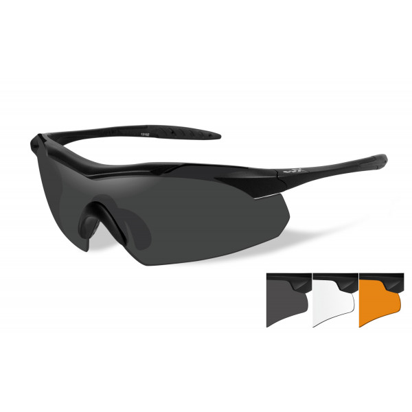 Lunettes de protection balistiques Vapor écrans fumé/incolore/orange