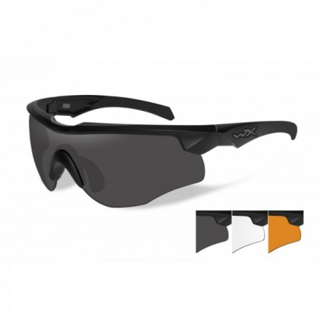 Lunettes de protection balistiques Rogue Comm noir écrans fumé/incolore/orange Lunettes de protection balistiques Rogue Comm noir écrans fumé/incolore/orange