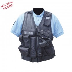 Gilet force intervention avec holster pour pa ou taser